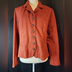 Dorby Brick Red 12 Button Up Blazer